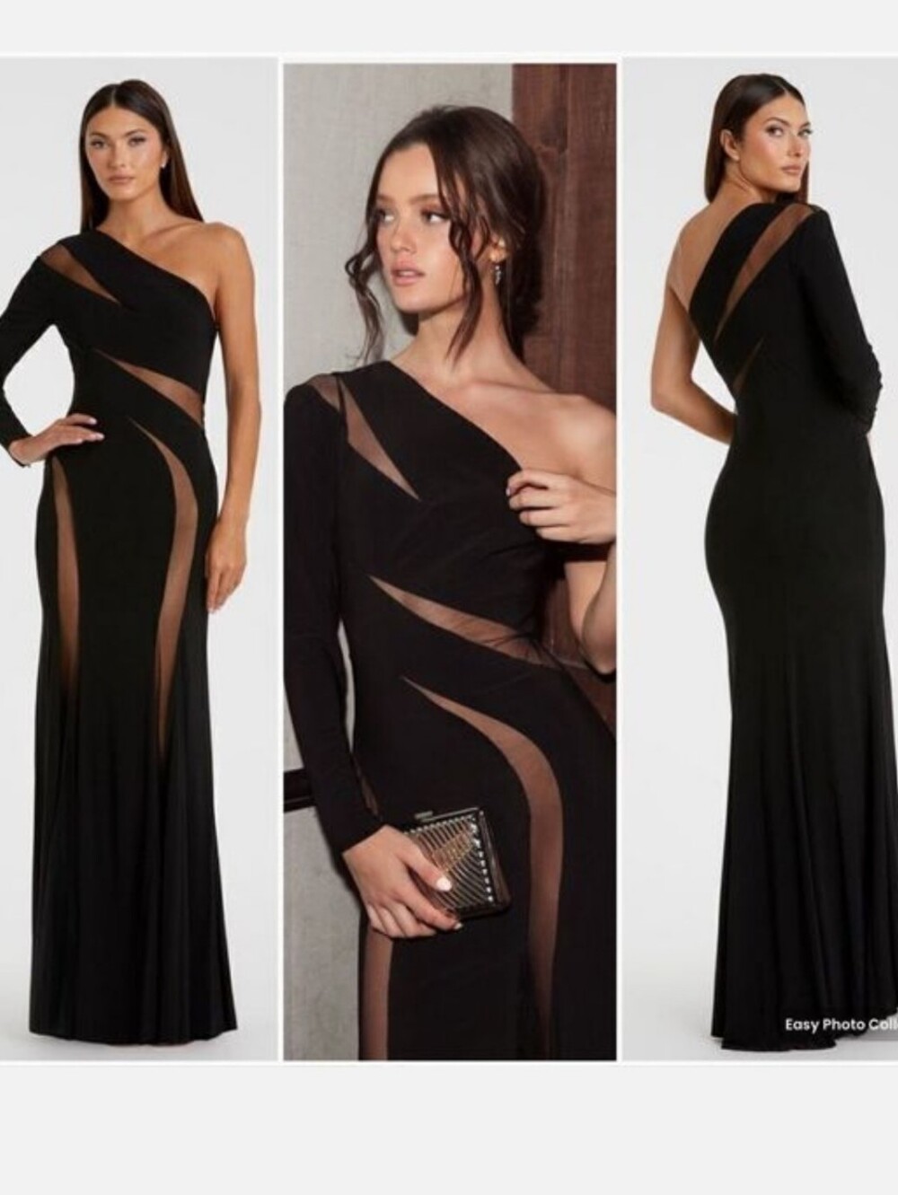 NWT Mac Duggal 11311 JERSEYONE SHOULDER ILLUSIONCUT OUT GOWN Dress Size 2
